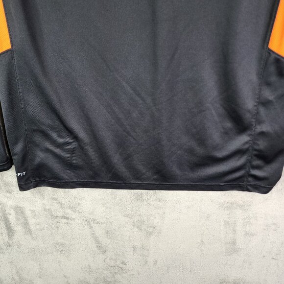 Mens Nike OSU Dri-Fit Elite Shirt 1/4 Zip Pullover Black & Orange Size L - Picture 5 of 15